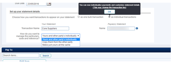 ib4b statement dropdown